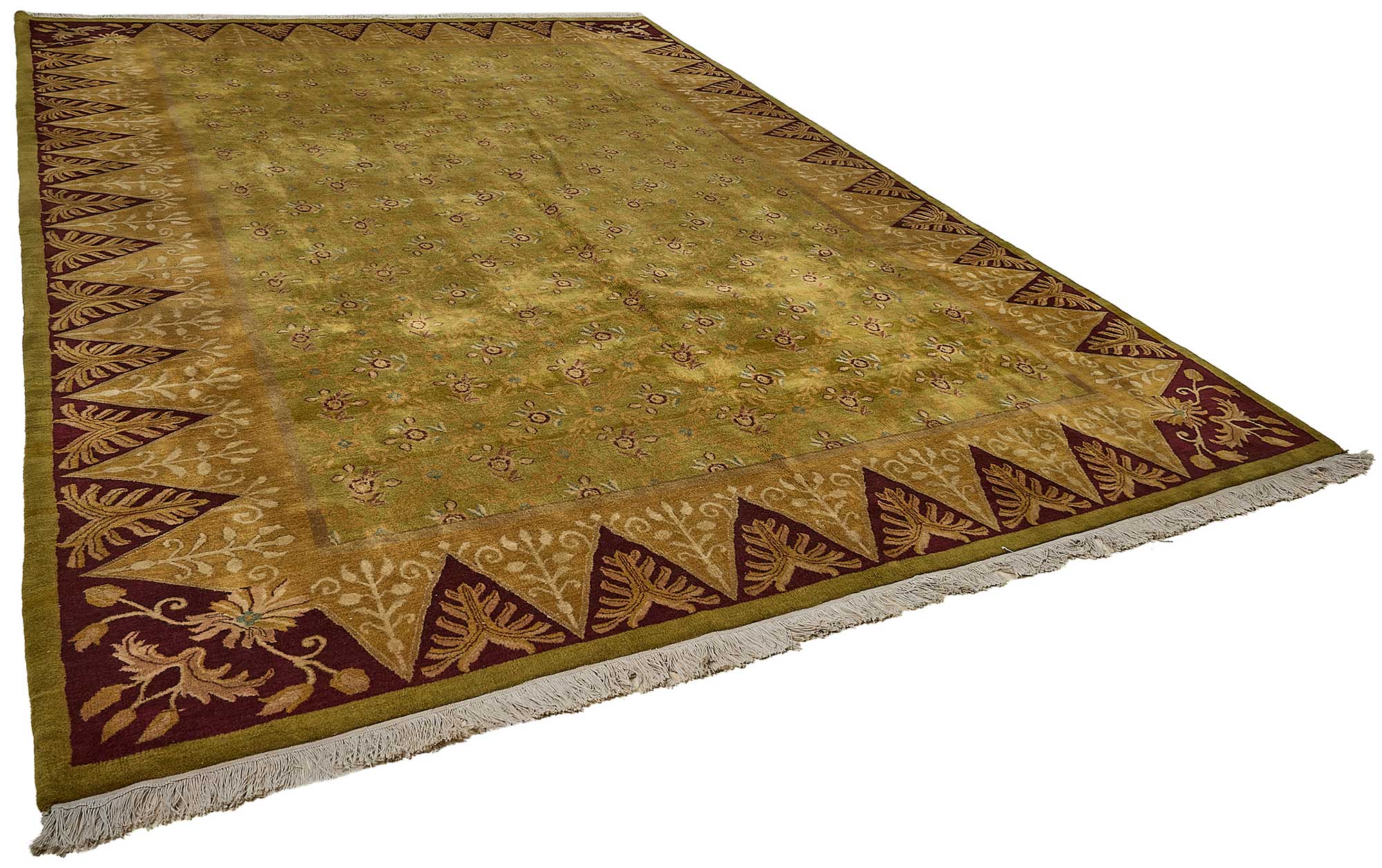 10x13 Green Contemporary Oushak Rug - 51636