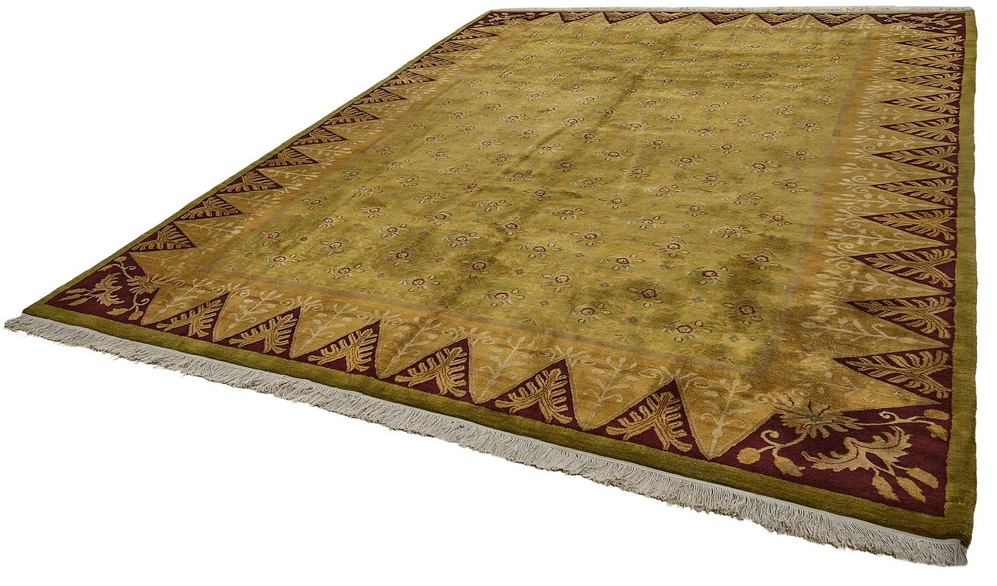 10x13 Green Contemporary Oushak Rug - 51636