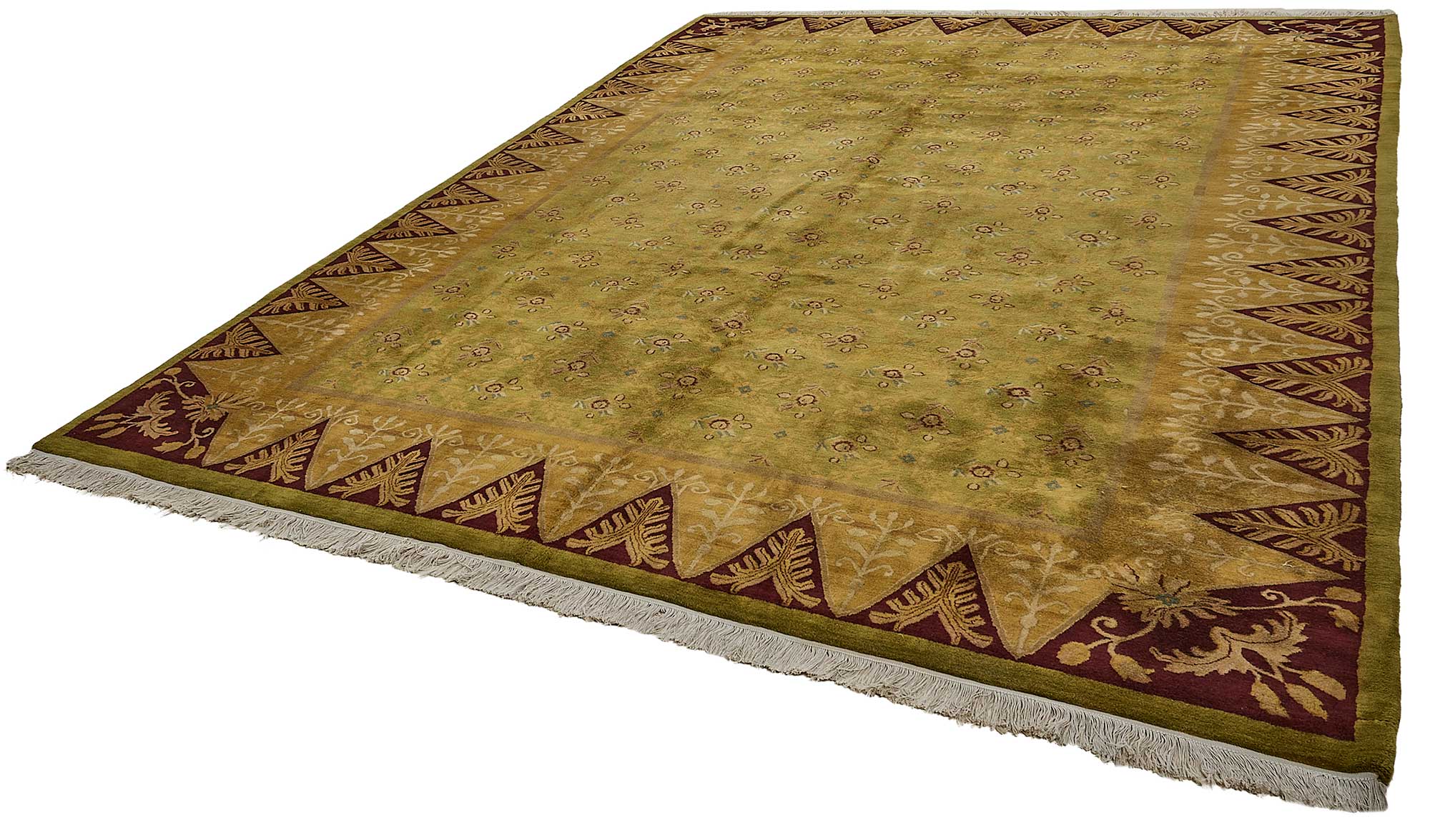 10x13 Green Contemporary Oushak Rug - 51636