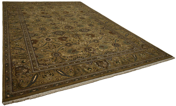 10x14 Brown Traditional Floral Oushak Rug - 51637