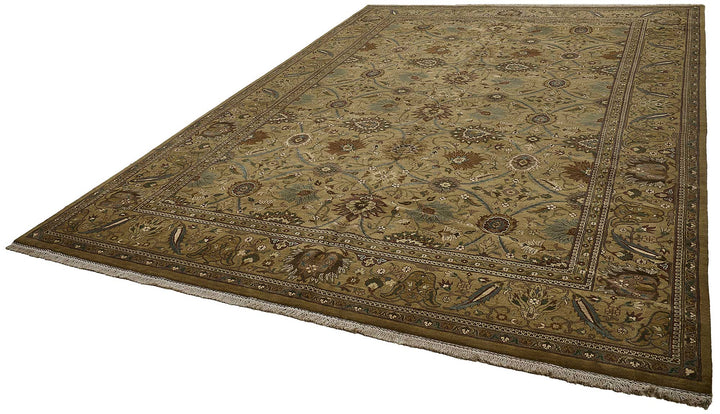 10x14 Brown Traditional Floral Oushak Rug - 51637