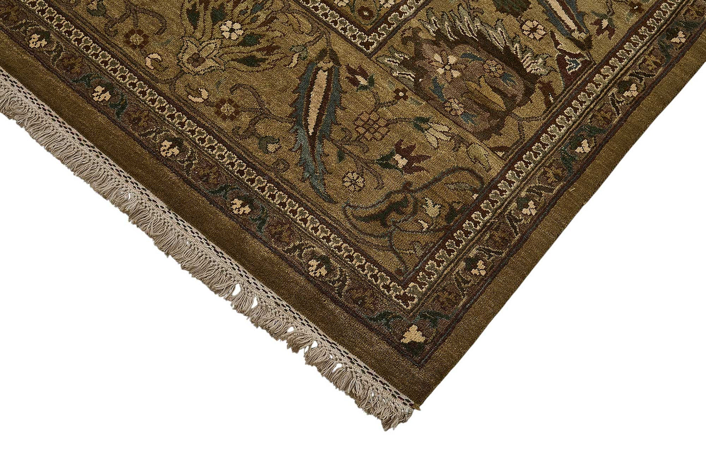 10x14 Brown Traditional Floral Oushak Rug - 51637
