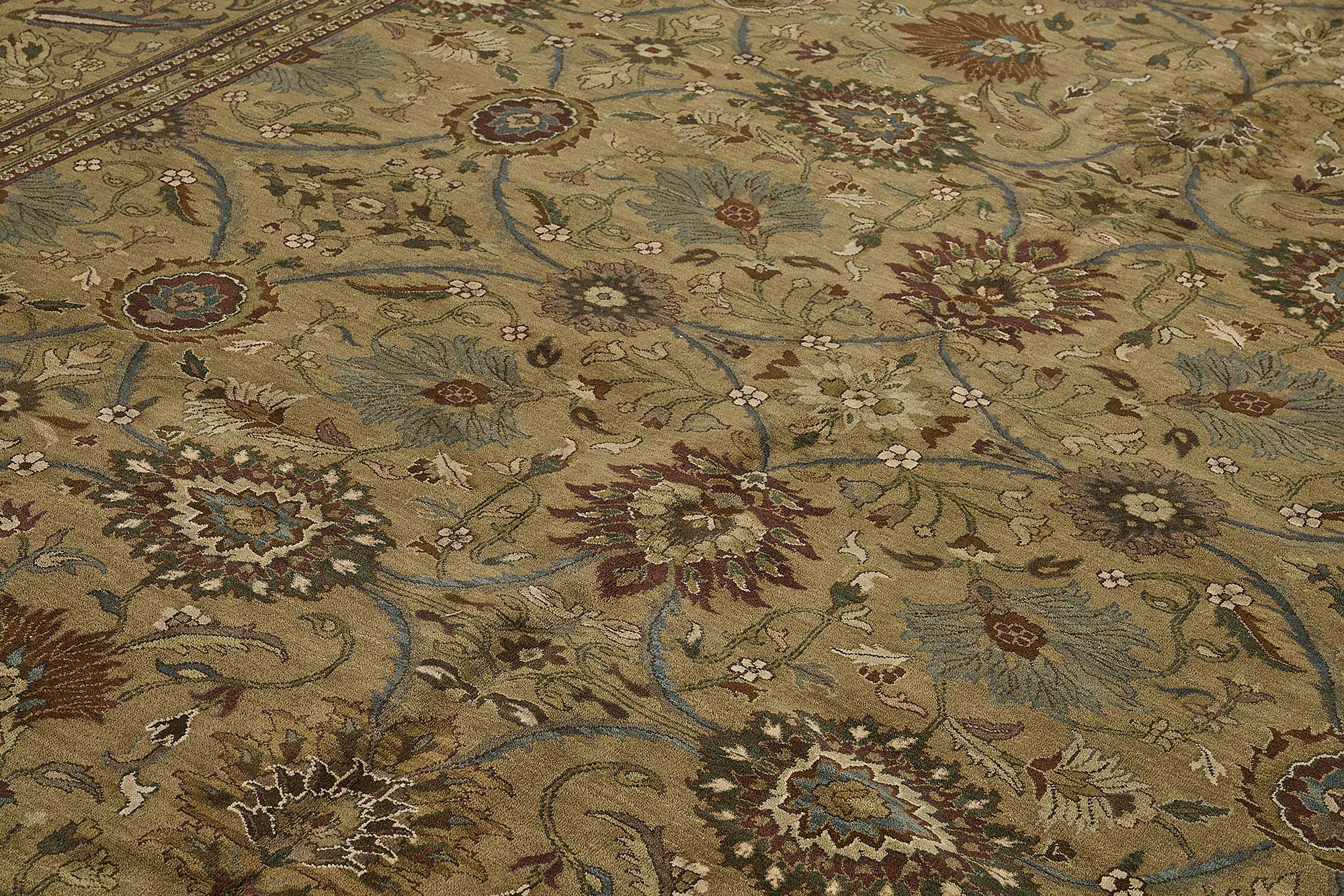 10x14 Brown Traditional Floral Oushak Rug - 51637