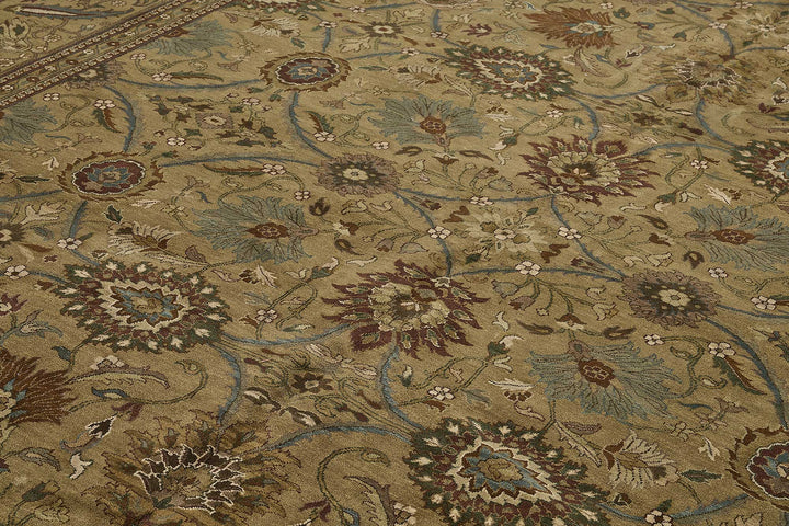 10x14 Brown Traditional Floral Oushak Rug - 51637