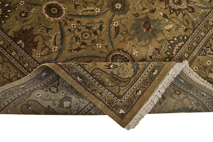 10x14 Brown Traditional Floral Oushak Rug - 51637