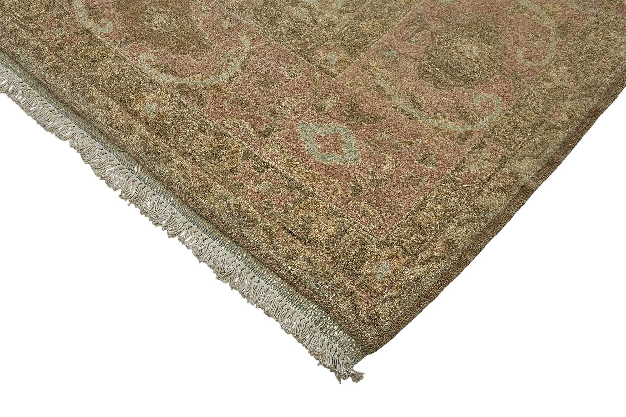 12x15 Brown Handmade Floral Oushak Rug - 51638