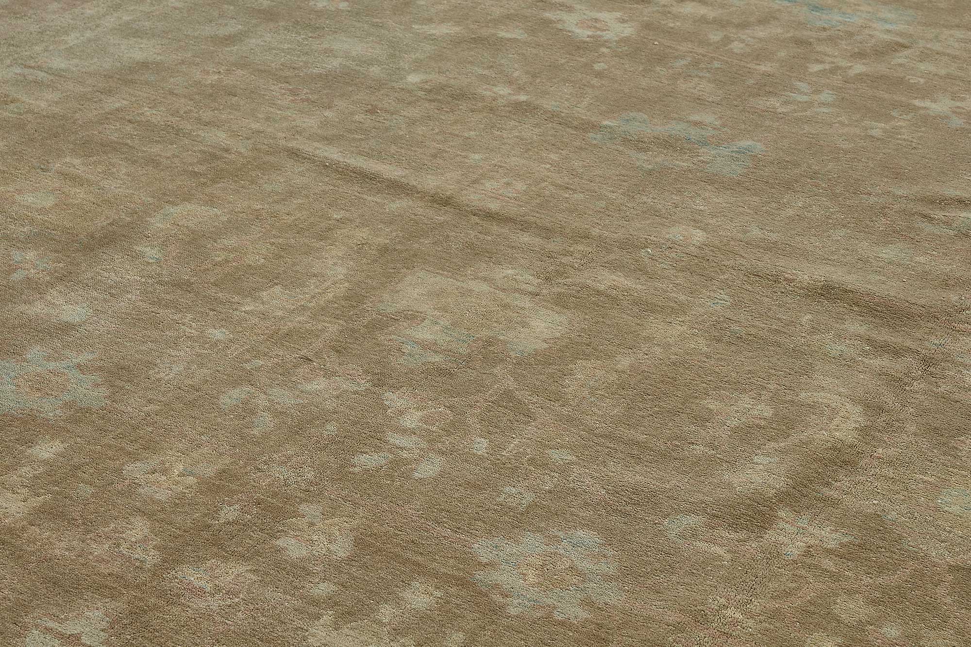 12x15 Brown Handmade Floral Oushak Rug - 51638