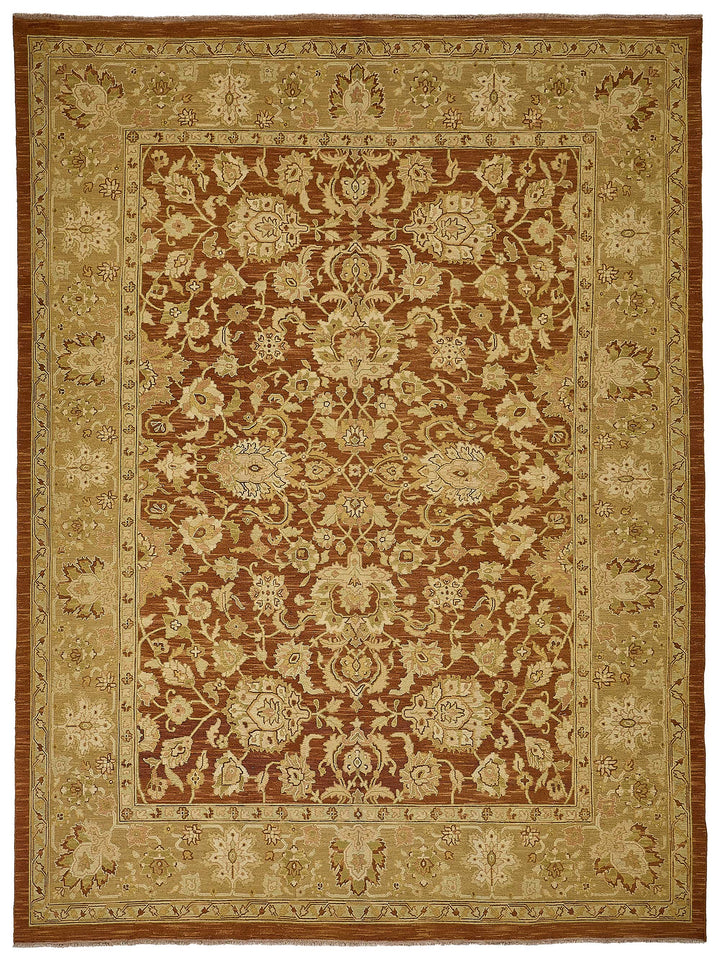 9x12 Red Turkish Floral Oushak Rug - 51639