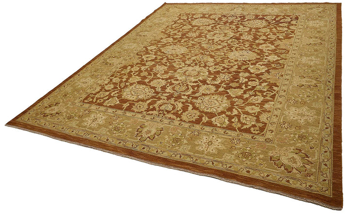 9x12 Red Turkish Floral Oushak Rug - 51639
