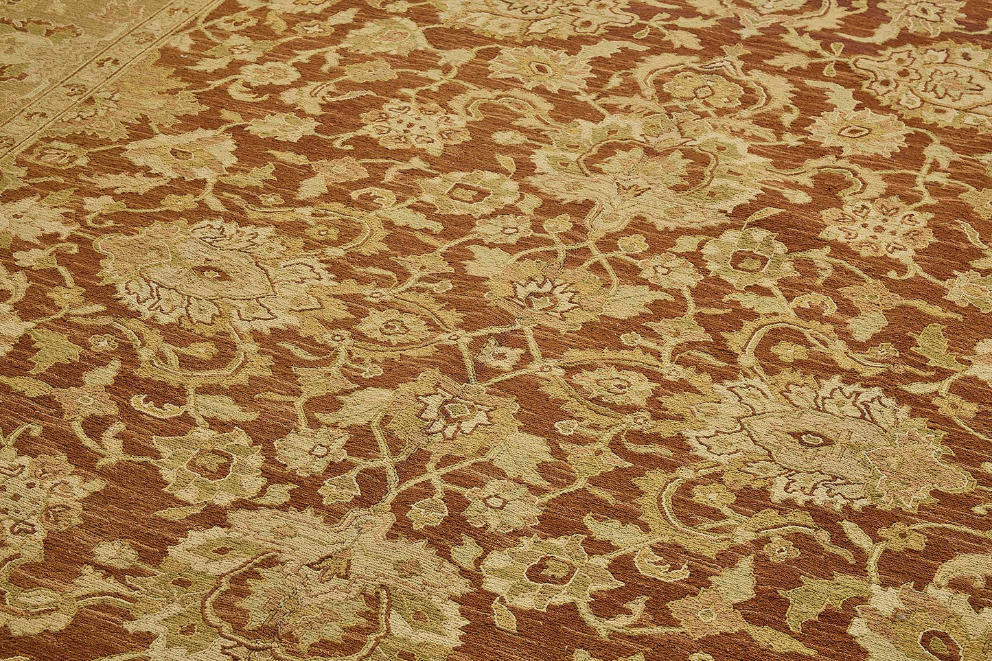 9x12 Red Turkish Floral Oushak Rug - 51639