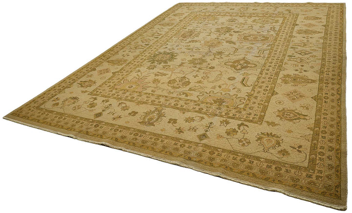 10x14 Beige Floral Oushak Rug - 51640