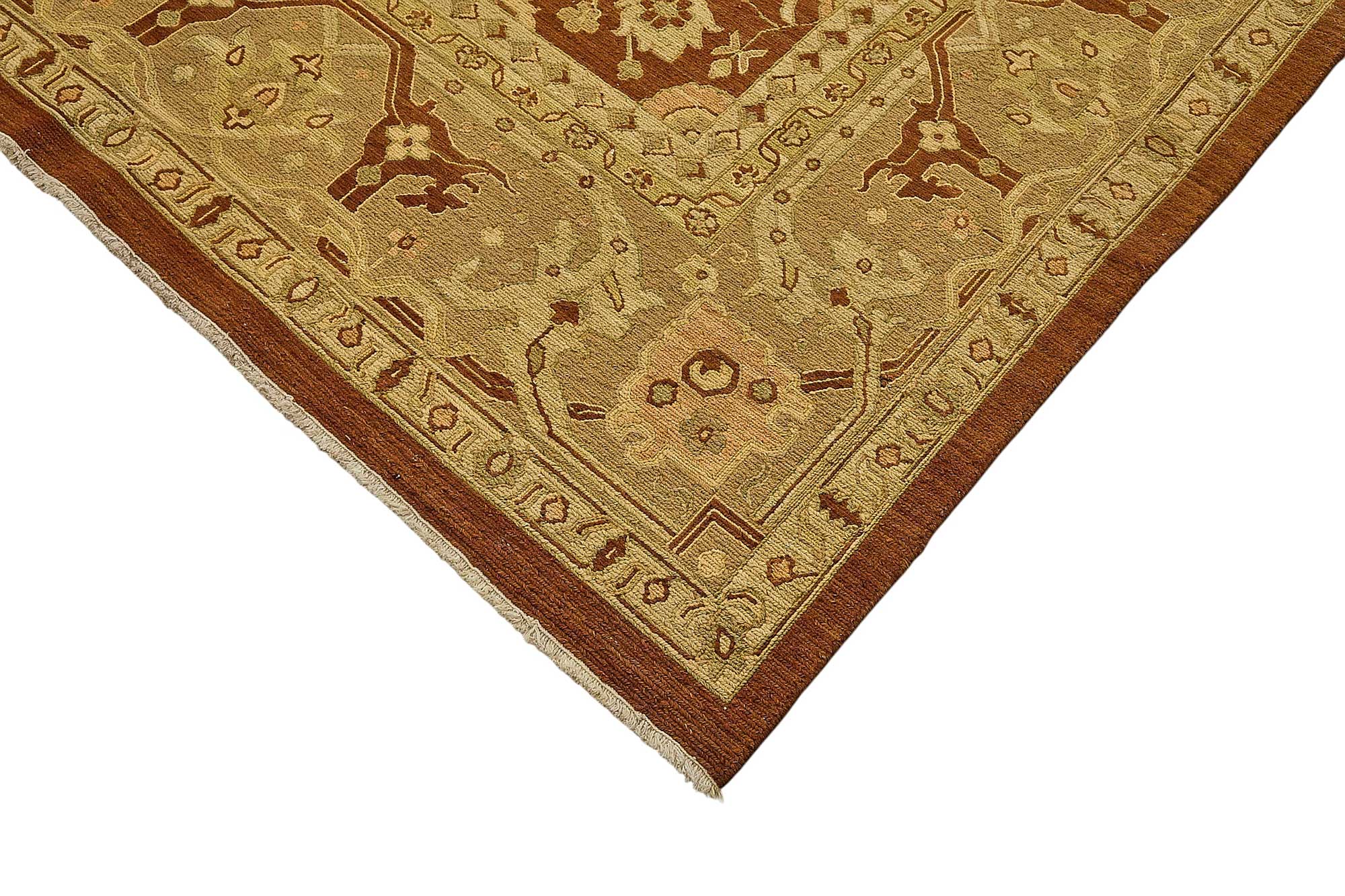 10x13 Red Traditional Floral Oushak Rug - 51645