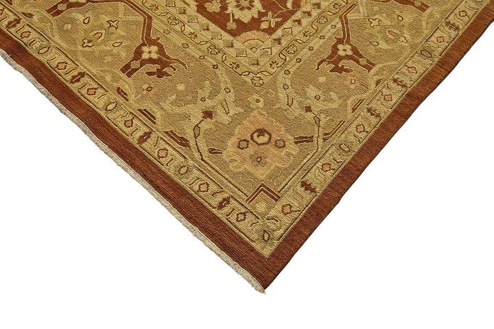 10x13 Red Traditional Floral Oushak Rug - 51645