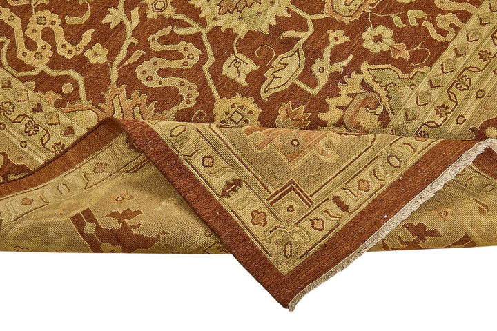 10x13 Red Traditional Floral Oushak Rug - 51645