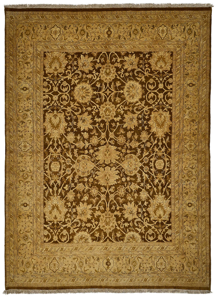 9x12 Beige Turkish Floral Oushak Rug - 51647