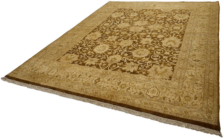 9x12 Beige Turkish Floral Oushak Rug - 51647