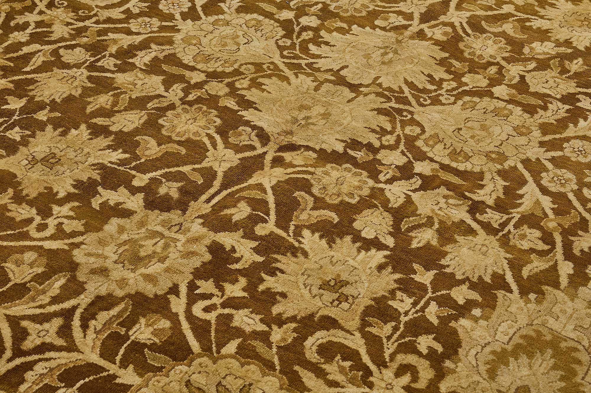 9x12 Beige Turkish Floral Oushak Rug - 51647