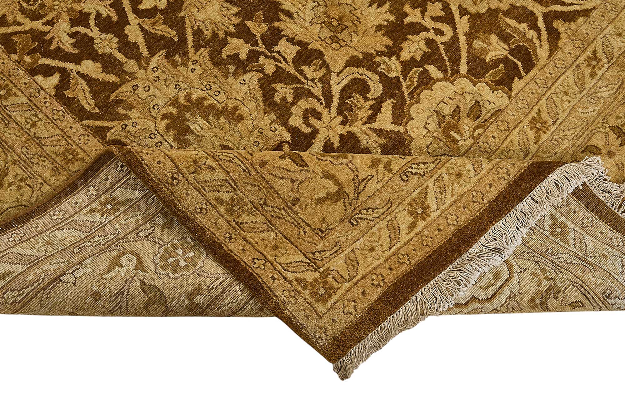 9x12 Beige Turkish Floral Oushak Rug - 51647