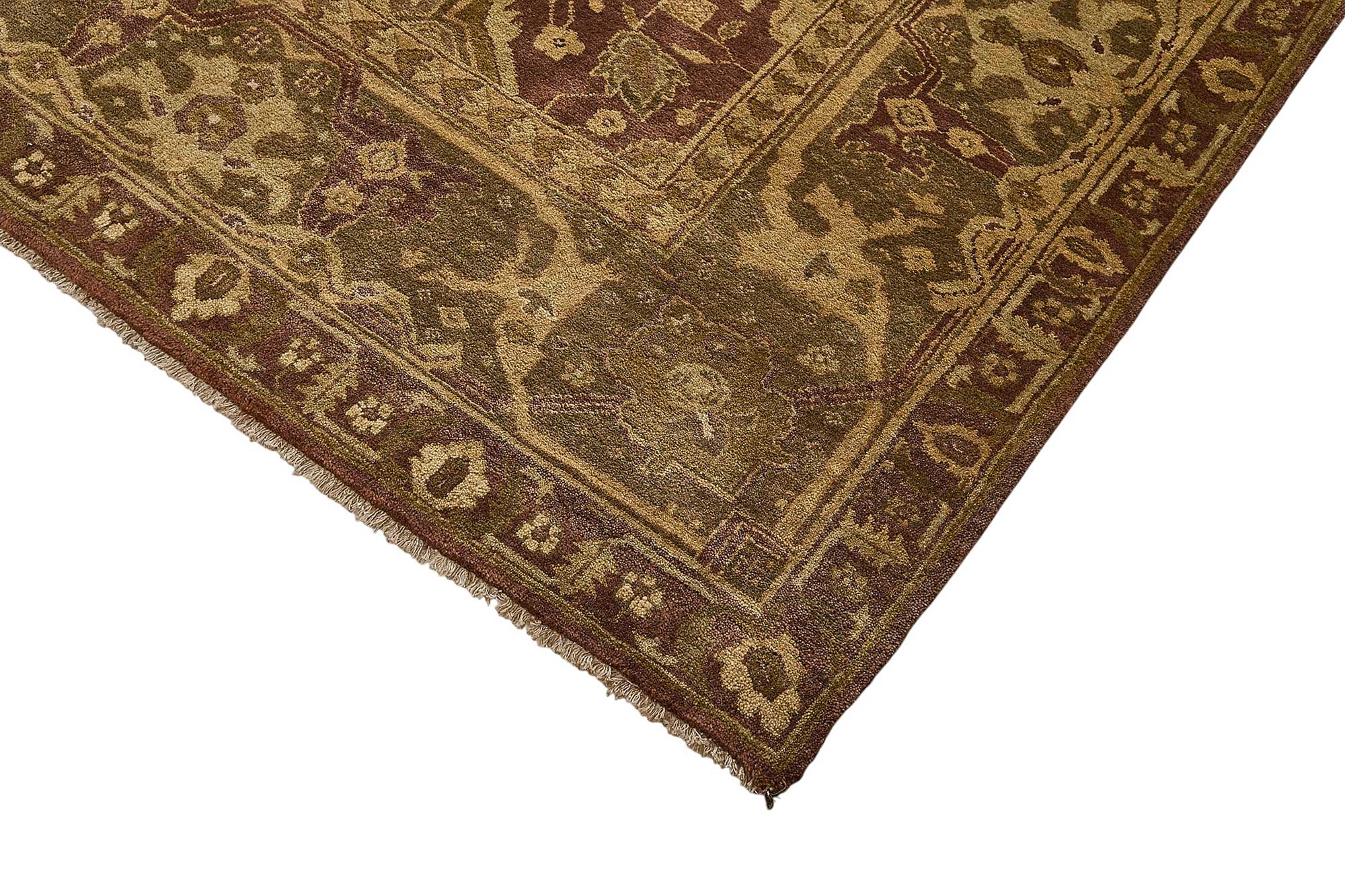 9x12 Beige Floral Oushak Rug - 51648