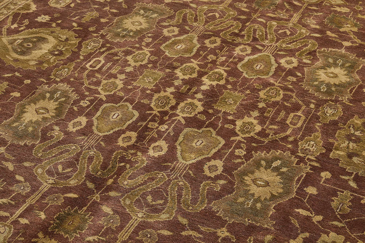 9x12 Beige Floral Oushak Rug - 51648
