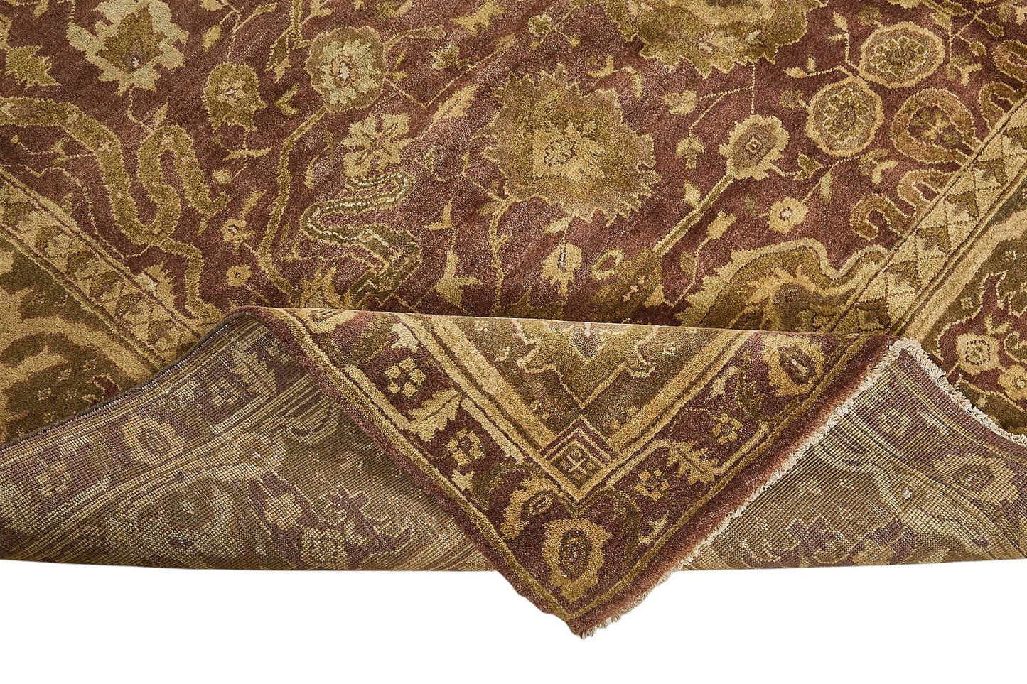 9x12 Beige Floral Oushak Rug - 51648
