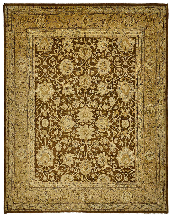 9x12 Beige Traditional Floral Oushak Rug - 51649
