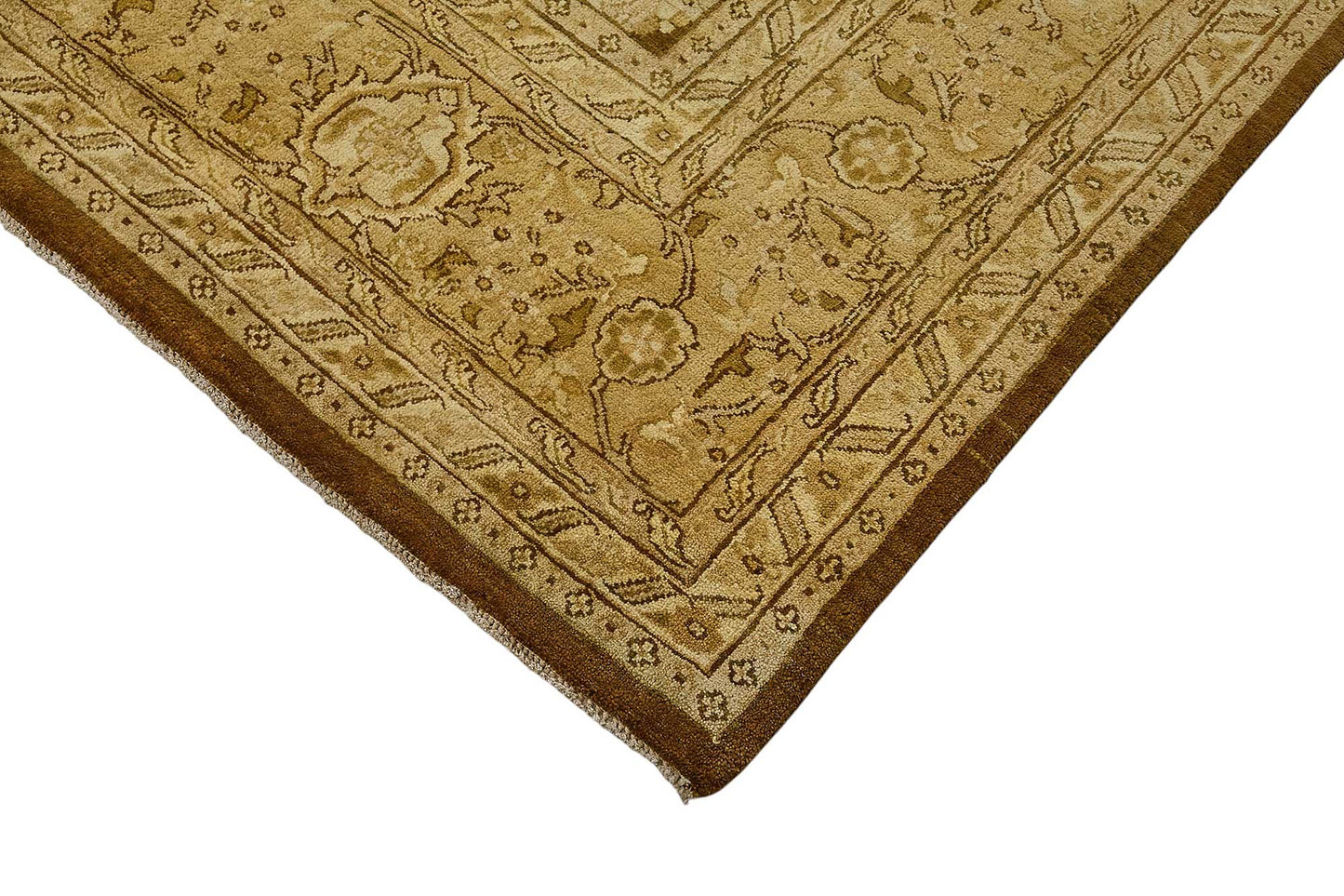 9x12 Beige Traditional Floral Oushak Rug - 51649