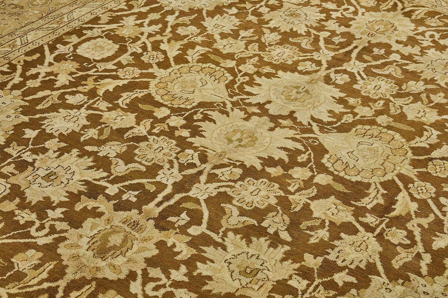 9x12 Beige Traditional Floral Oushak Rug - 51649