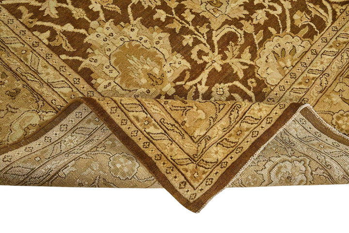 9x12 Beige Traditional Floral Oushak Rug - 51649
