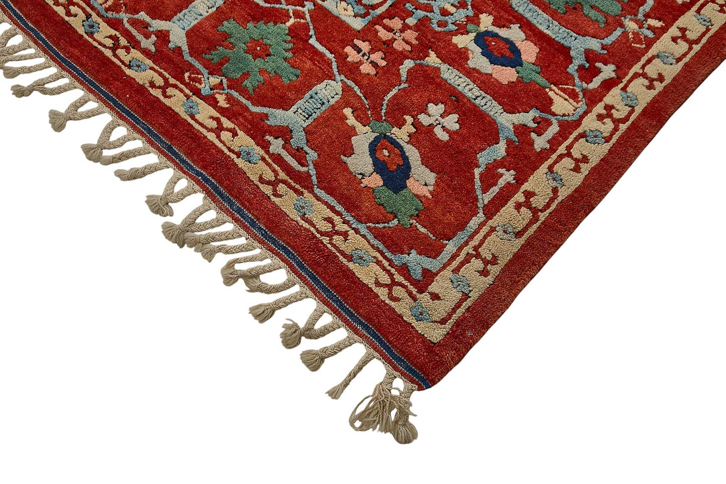 10x12 Red Traditional Floral Medallion Oushak Rug - 51650