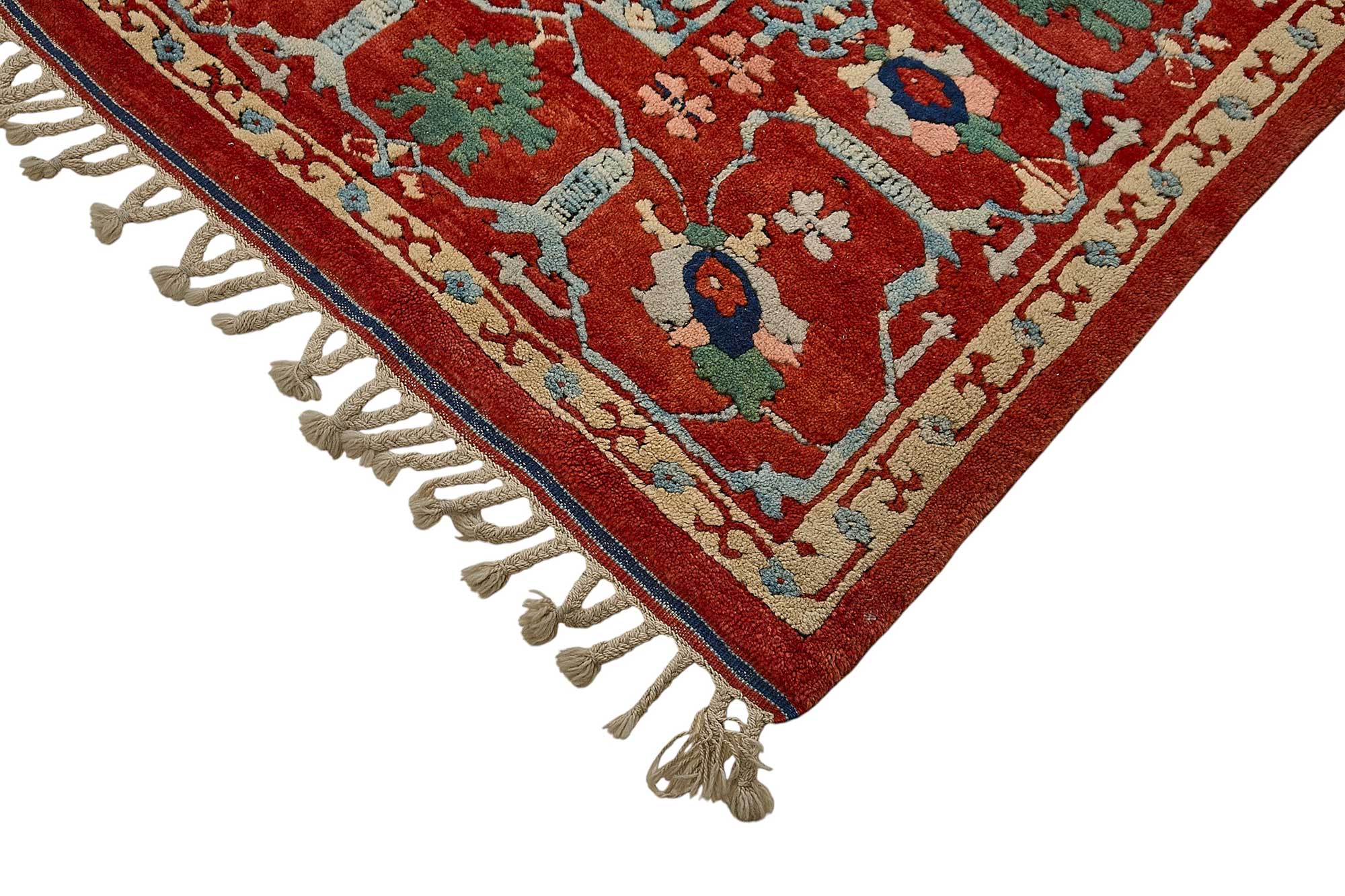10x12 Red Traditional Floral Medallion Oushak Rug - 51650