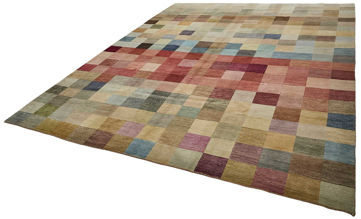 10x14 Multicolor Geometric Oushak Rug - 51652