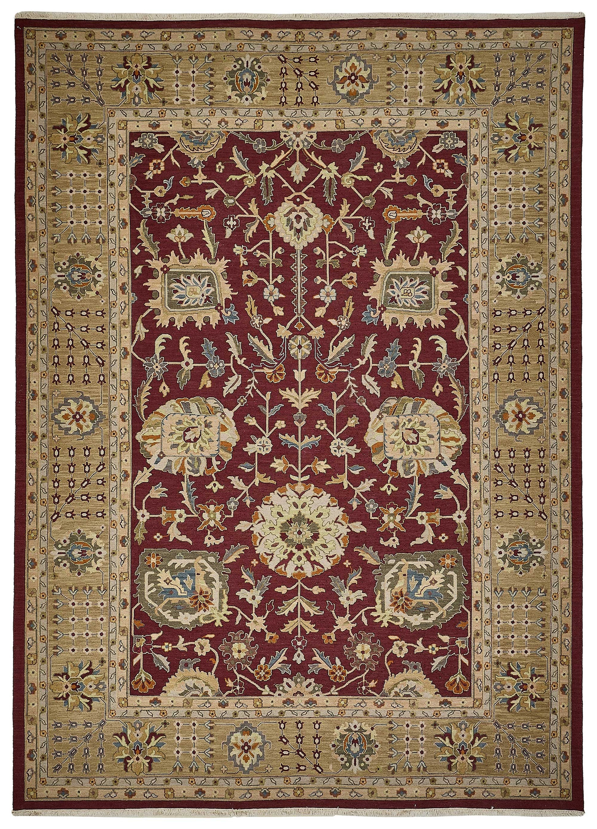 10x13 Red Floral Oushak Rug - 51656