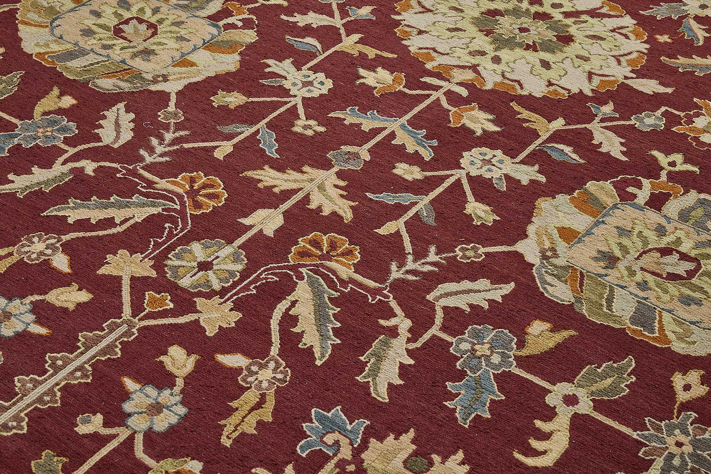 10x13 Red Floral Oushak Rug - 51656