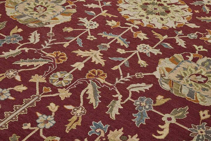 10x13 Red Floral Oushak Rug - 51656