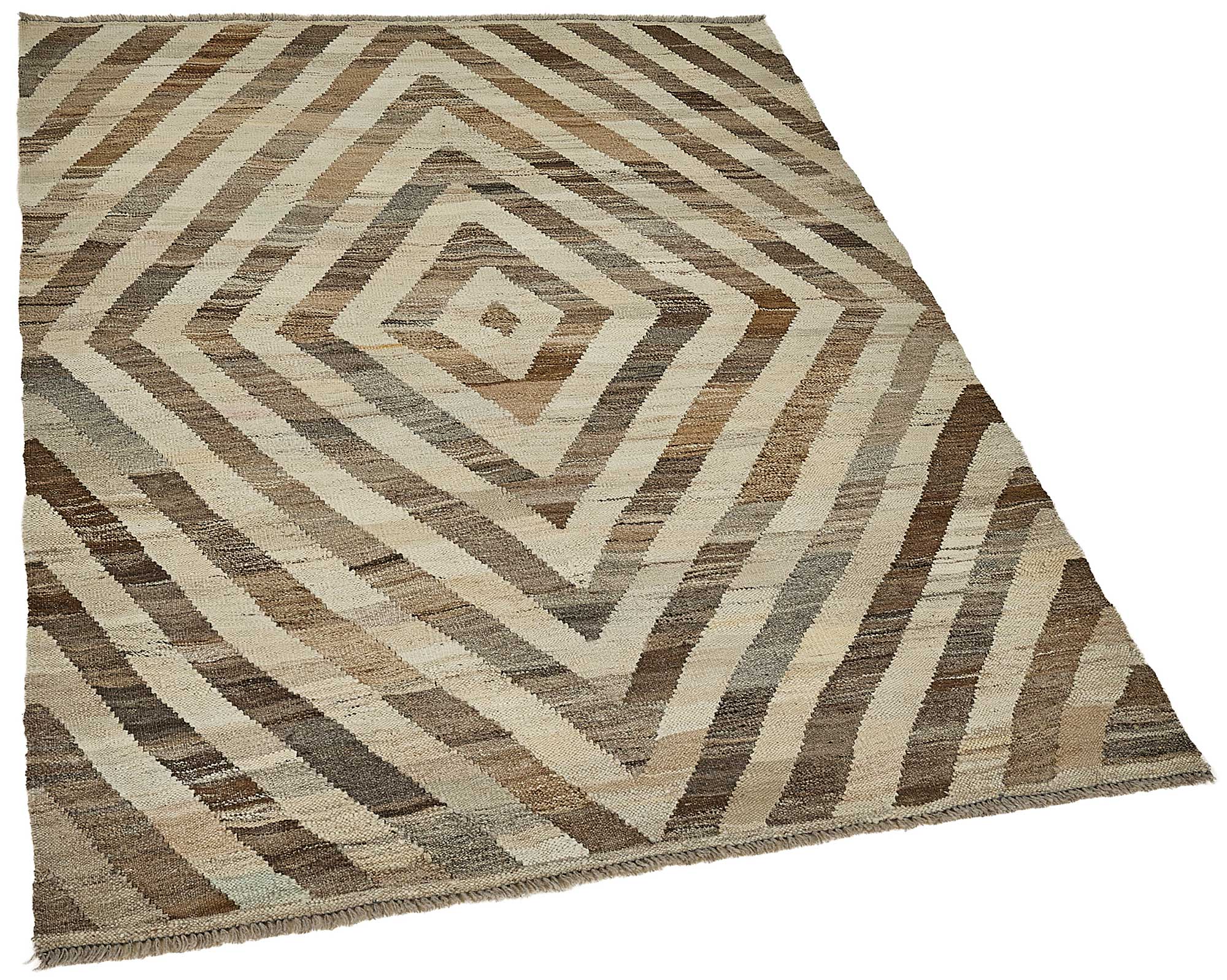 4x5 Contemporary Wool Kilim Rug - 51658