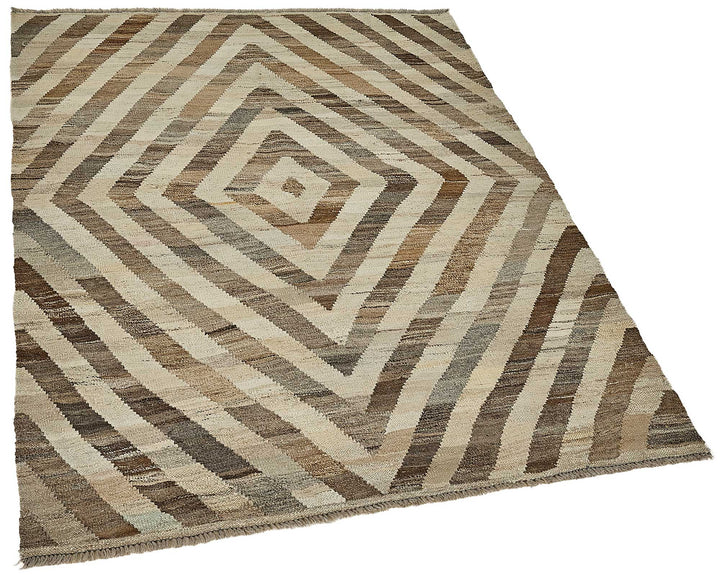 4x5 Contemporary Wool Kilim Rug - 51658