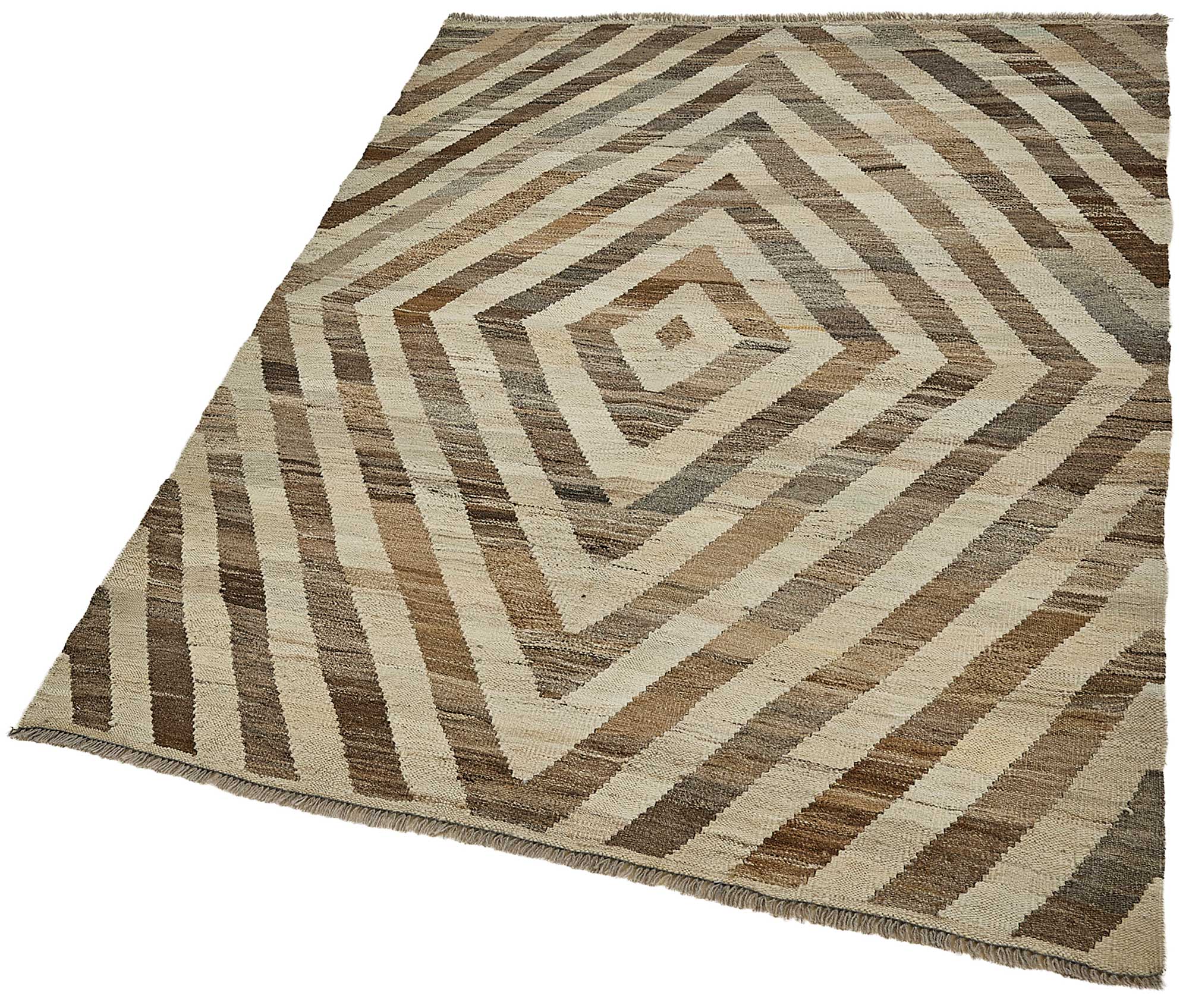 4x5 Contemporary Wool Kilim Rug - 51658