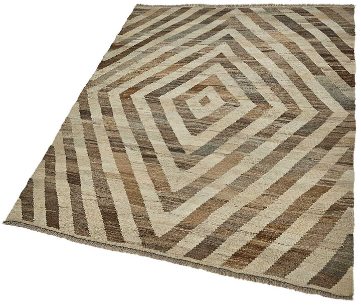 4x5 Contemporary Wool Kilim Rug - 51658