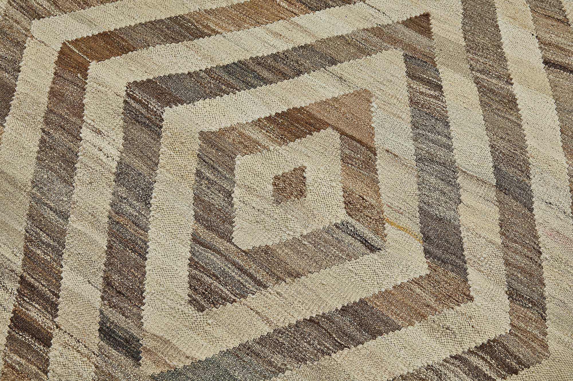 4x5 Contemporary Wool Kilim Rug - 51658