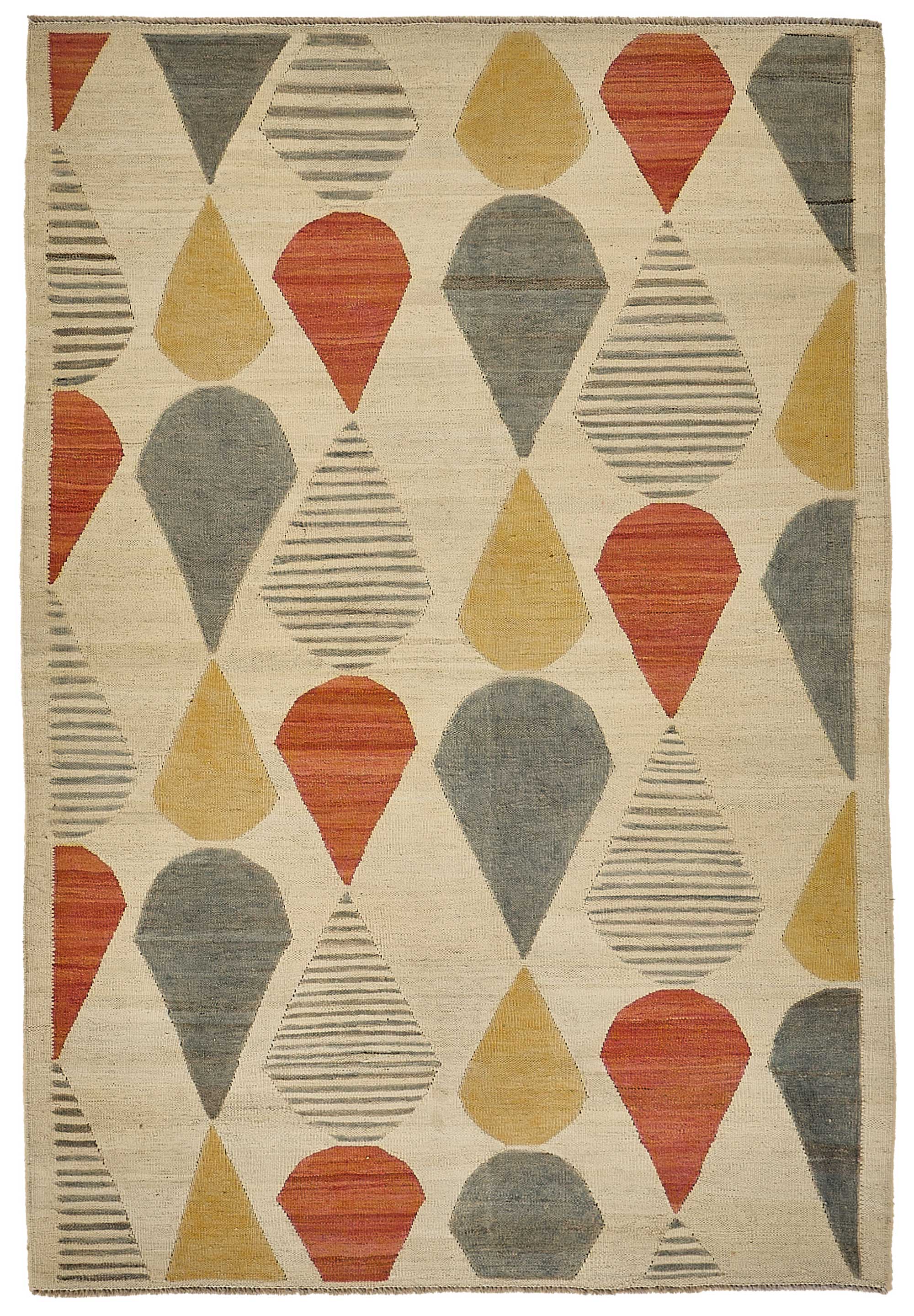 4x6 Contemporary Wool Kilim Rug - 51660