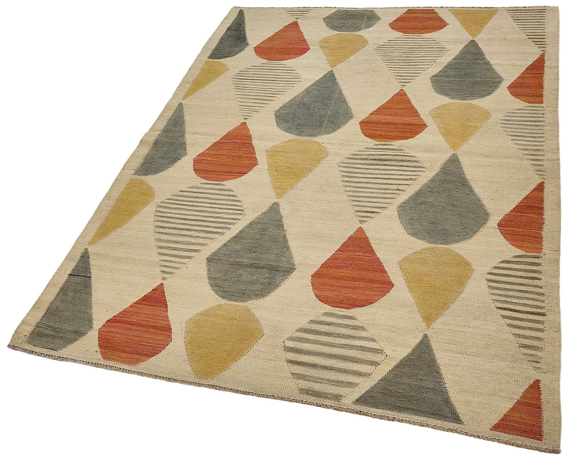 4x6 Contemporary Wool Kilim Rug - 51660