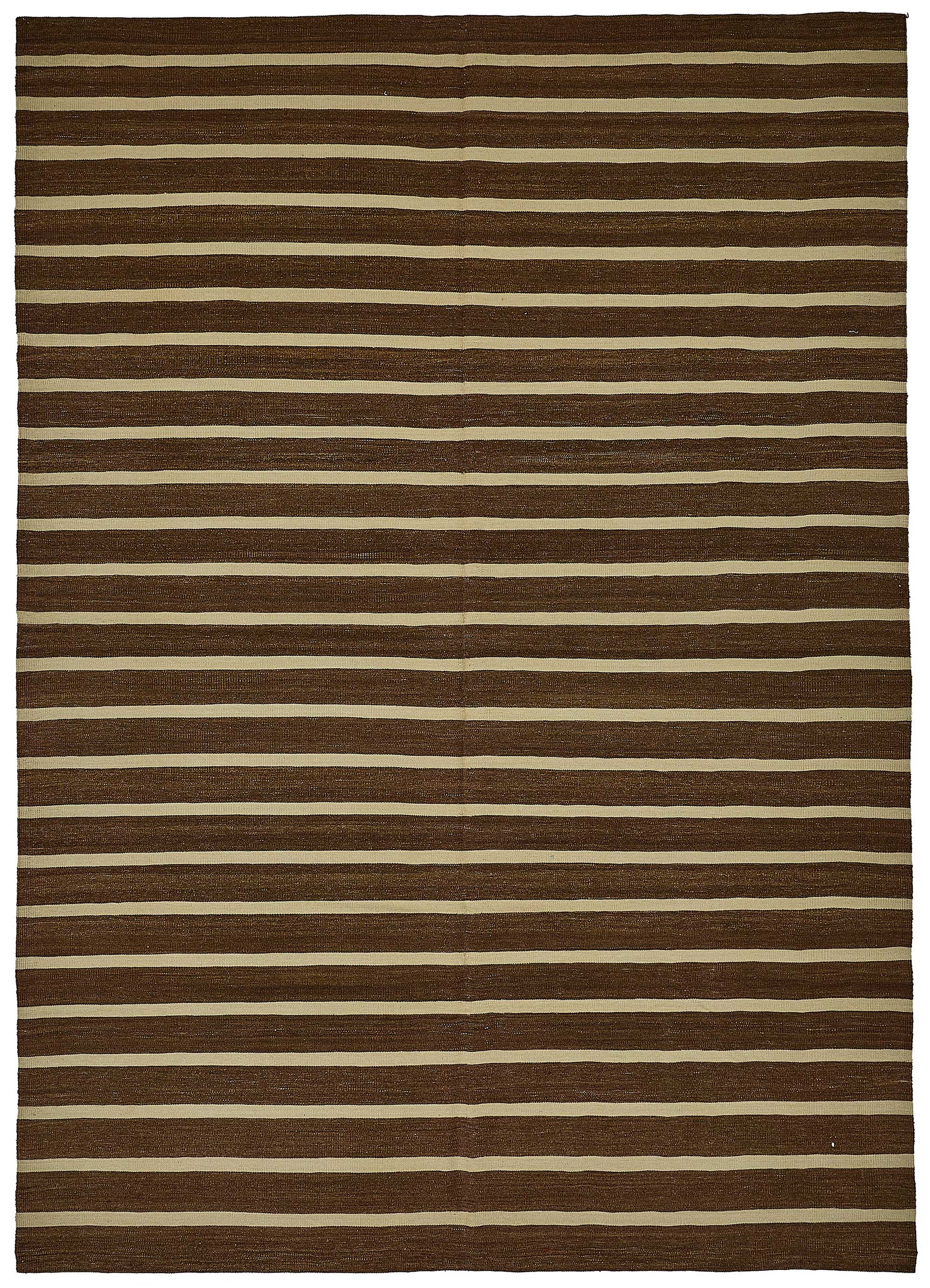 7x9 Contemporary Wool Kilim Rug - 51662
