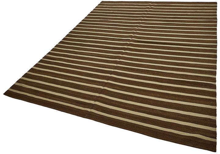 7x9 Contemporary Wool Kilim Rug - 51662