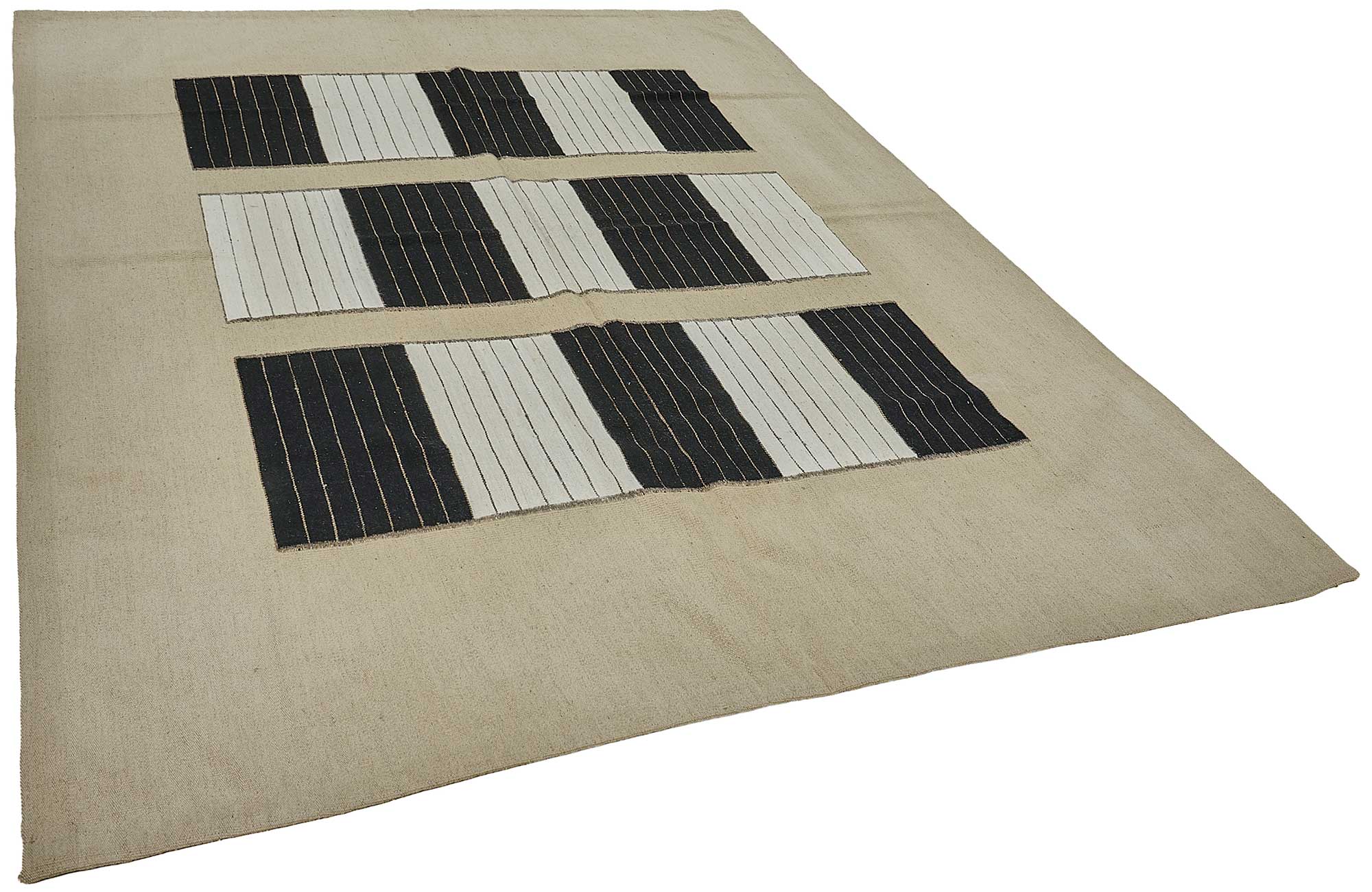 7x9 Contemporary Wool Kilim Rug - 51666