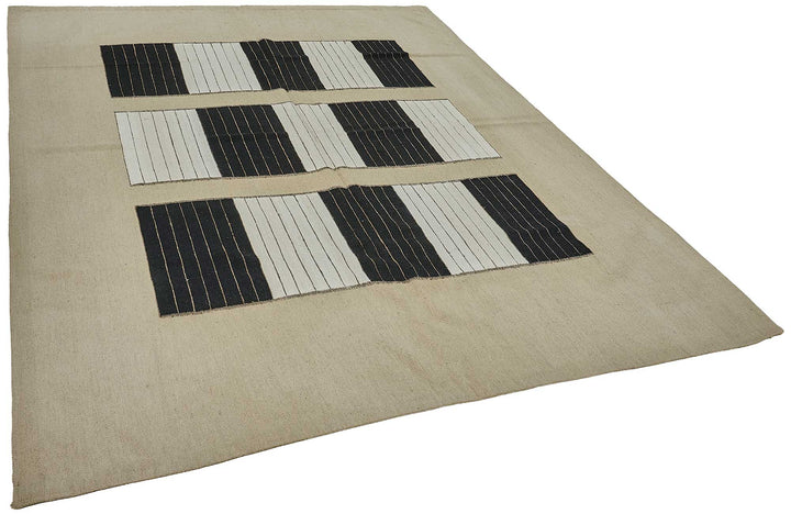7x9 Contemporary Wool Kilim Rug - 51666