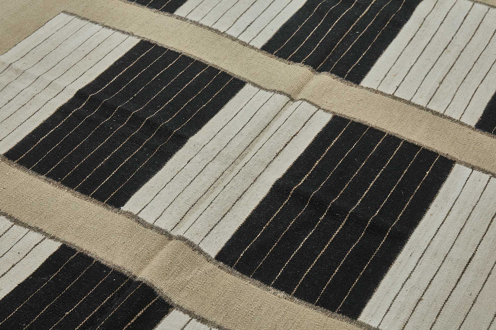 7x9 Contemporary Wool Kilim Rug - 51666