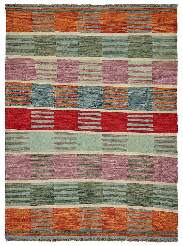 5x7 Contemporary Wool Kilim Rug - 51671