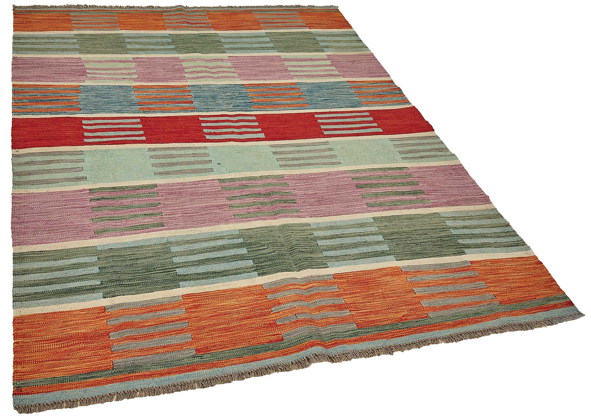 5x7 Contemporary Wool Kilim Rug - 51671