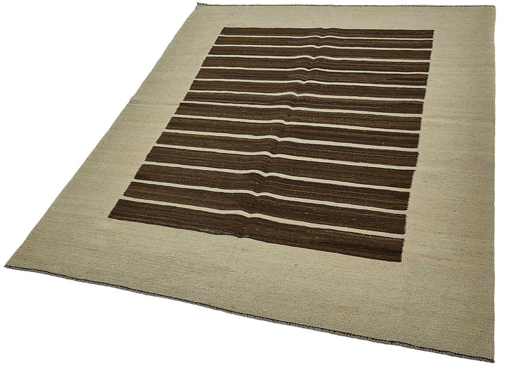 5x6 Contemporary Wool Kilim Rug - 51672